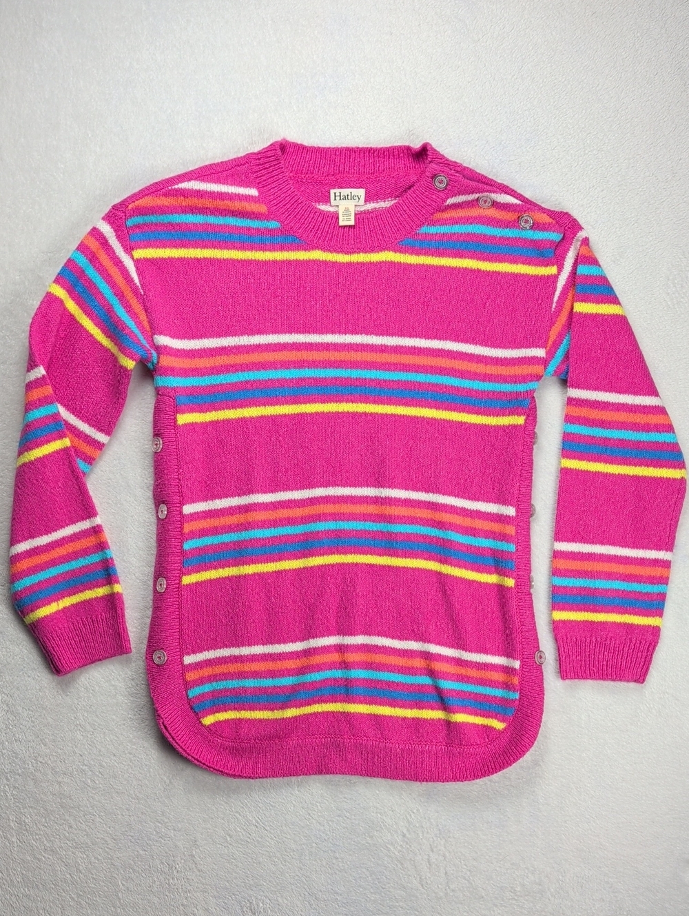 Hatley Girls Rainbow Stripes Sweater Tunic Size 10